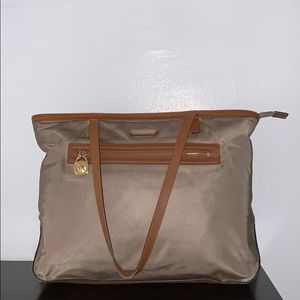 MICHAEL Michael Kors Kempton Gold/Tan Nylon Tote